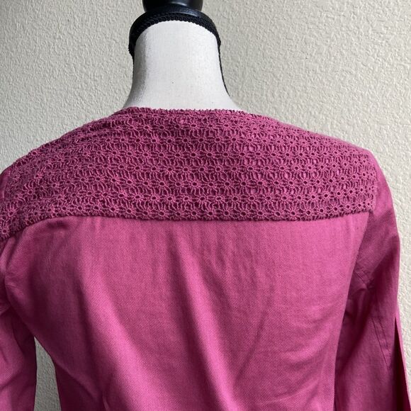 TRUCCO SPAIN CROCHET LONG SLEEVE TOP BLOUSE GARDEN GIRL! - Picture 6 of 8